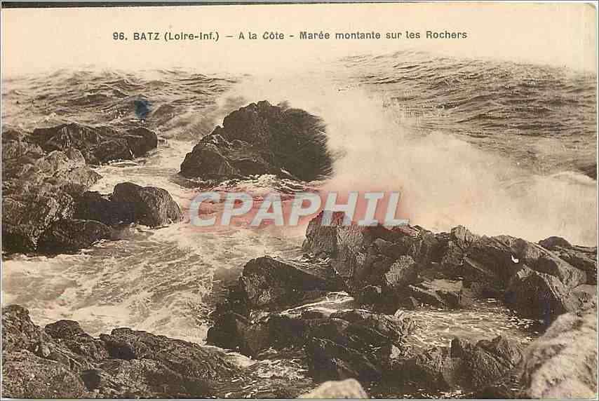 CPA Batz Loire Inf a la Cote Maree Montante sur les Rochers 