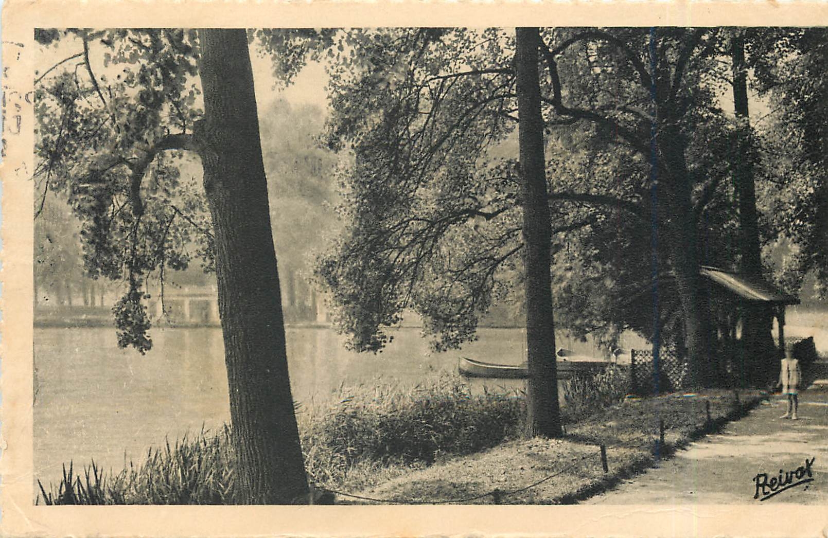 CPA Lyon Parc de la Tete d'Or bord du Lac 