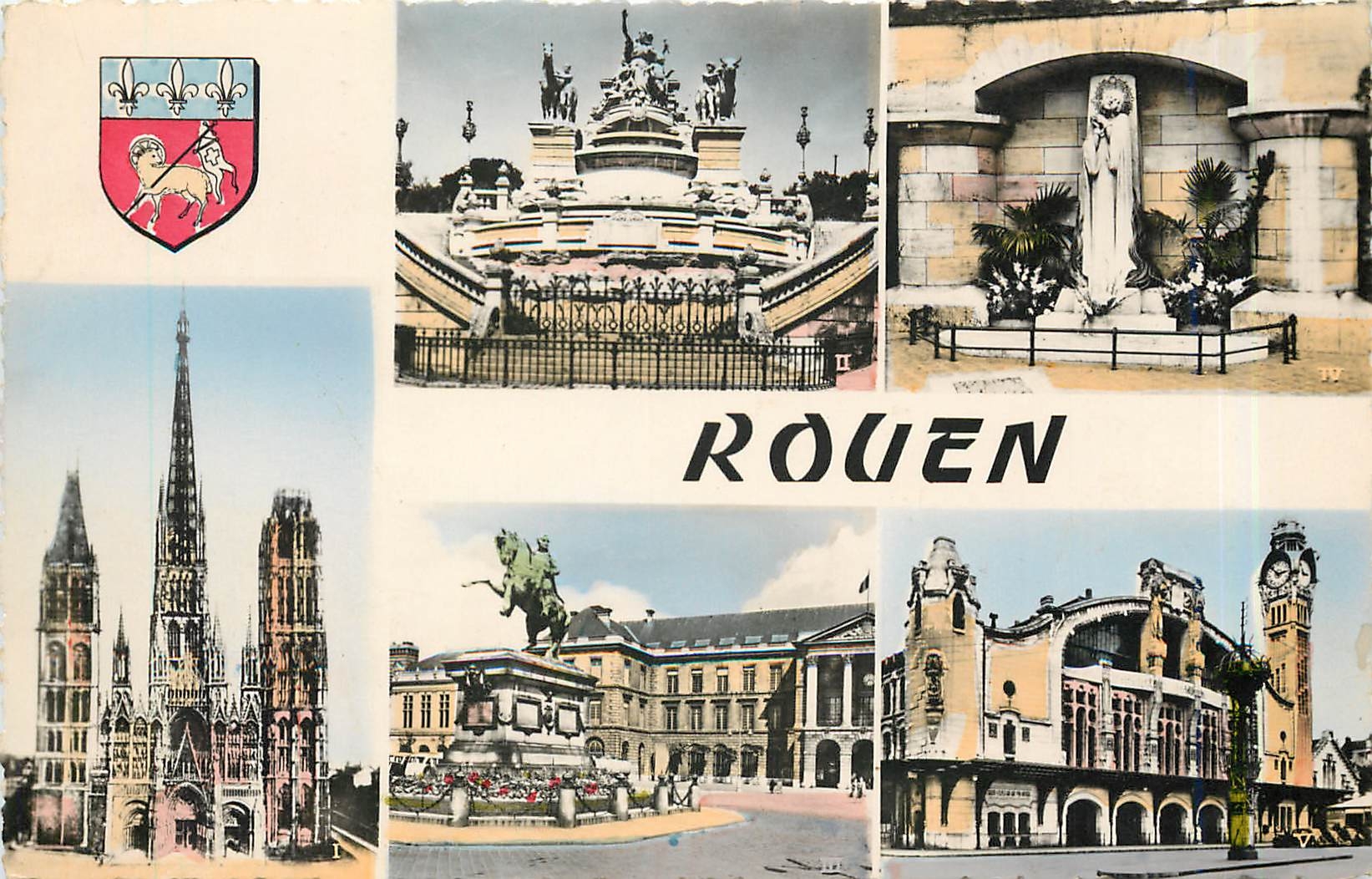 CPM Rouen Seine Maritime la Cathedrale la Fontaine Saint Marie Statue de Napoleon par Vital Debray S
