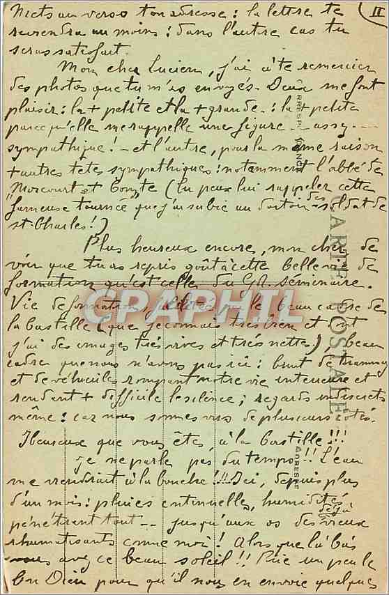 CPA Abbaye Cistercienne de Notre Dame de Bonnecombe Aveyron le Dortoir un Lit  — Rückseite