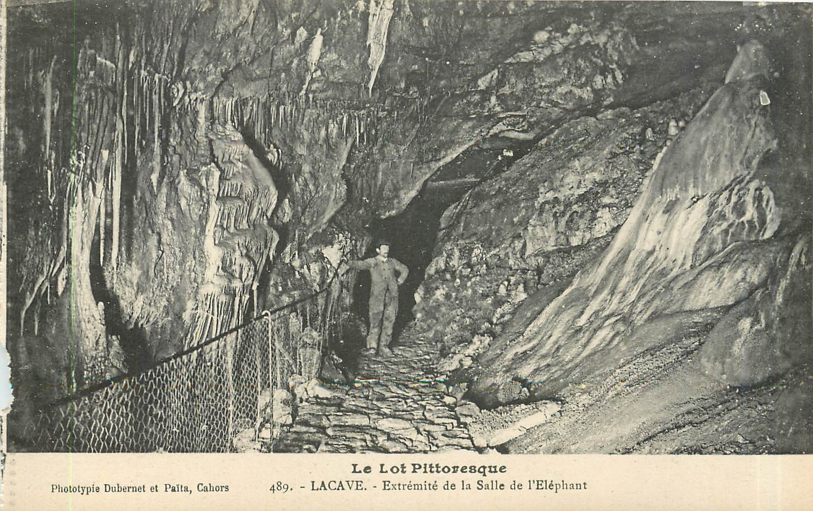 Lacave - Extrémité de la Salle de l'Éléphant — Phototypie Dubernet et Palta, Cahors, n° 489
