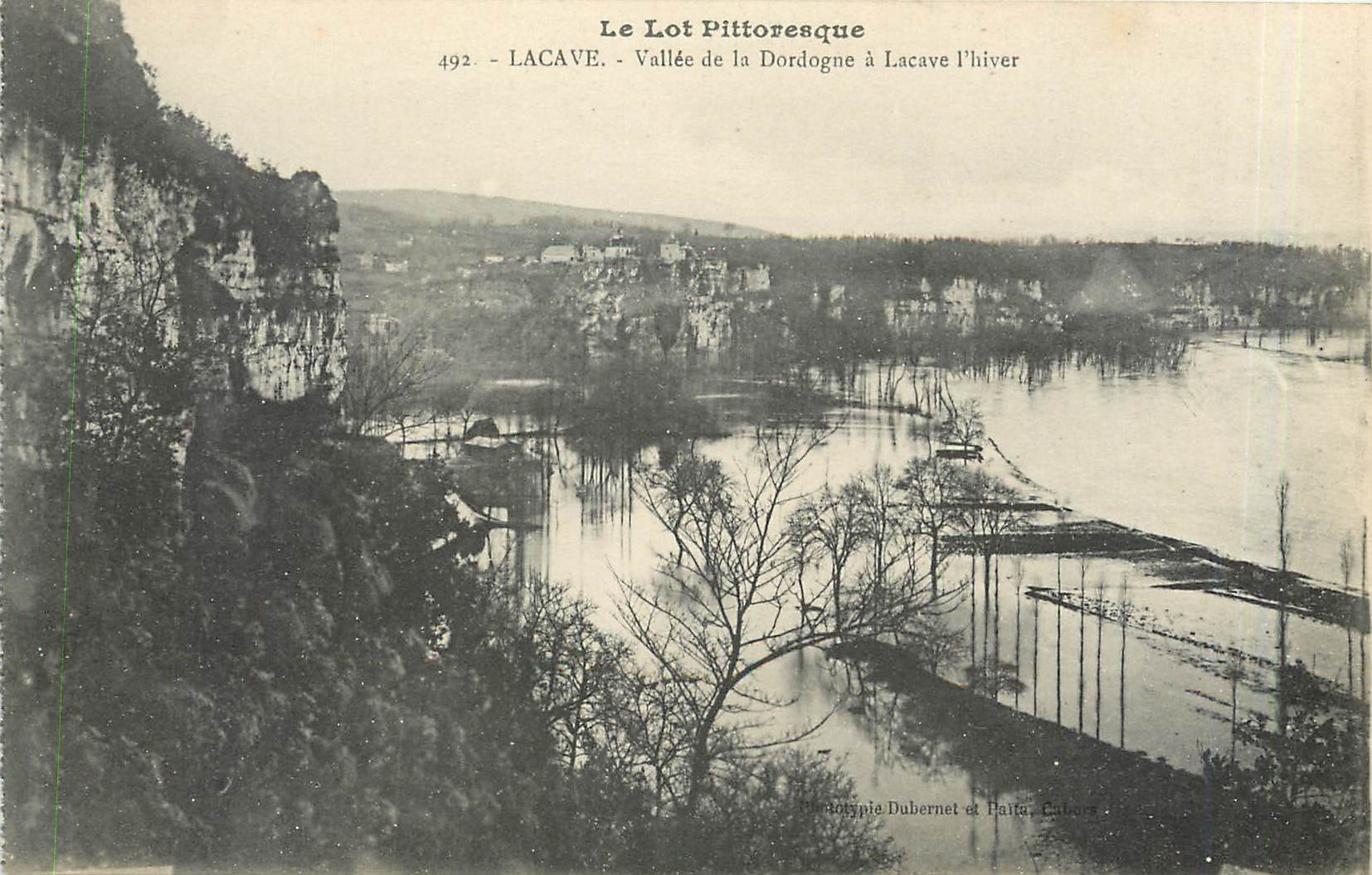 Tal der Dordogne bei Lacave im Winter — Das pittoreske Lot — Phototypia Dubernet et Balta, Cuthers