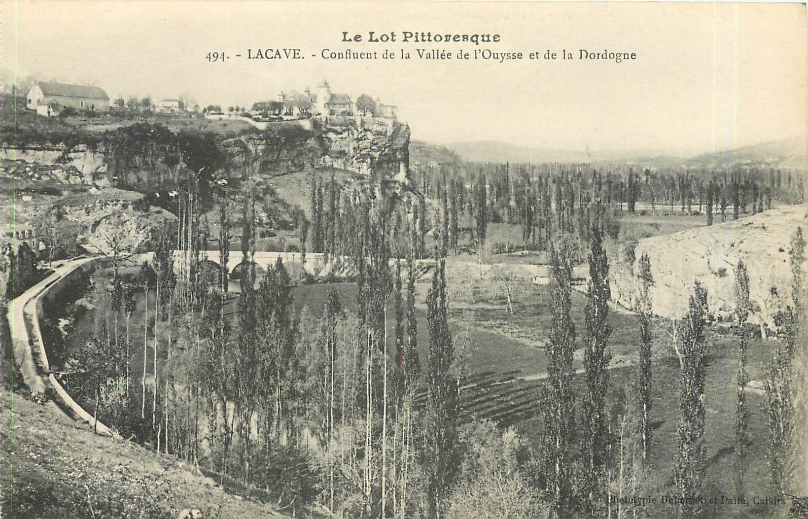 Lacave - Verbindung der Ouyssè-Tal und der Dordogne — Phototypie Debarnot et Pailh, Cahors