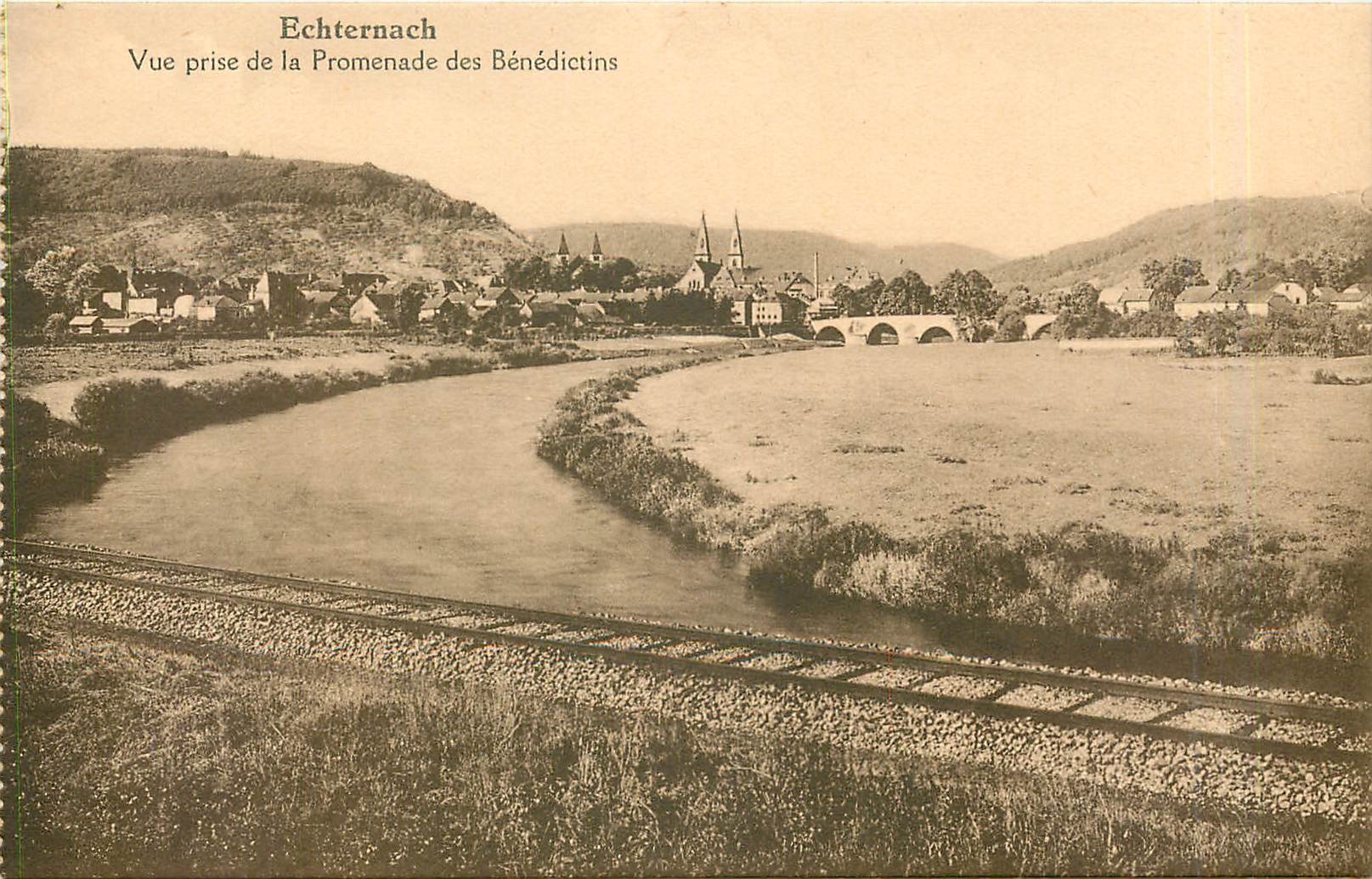 CPA Echternach vue prise de la Promenade des Benedictins 