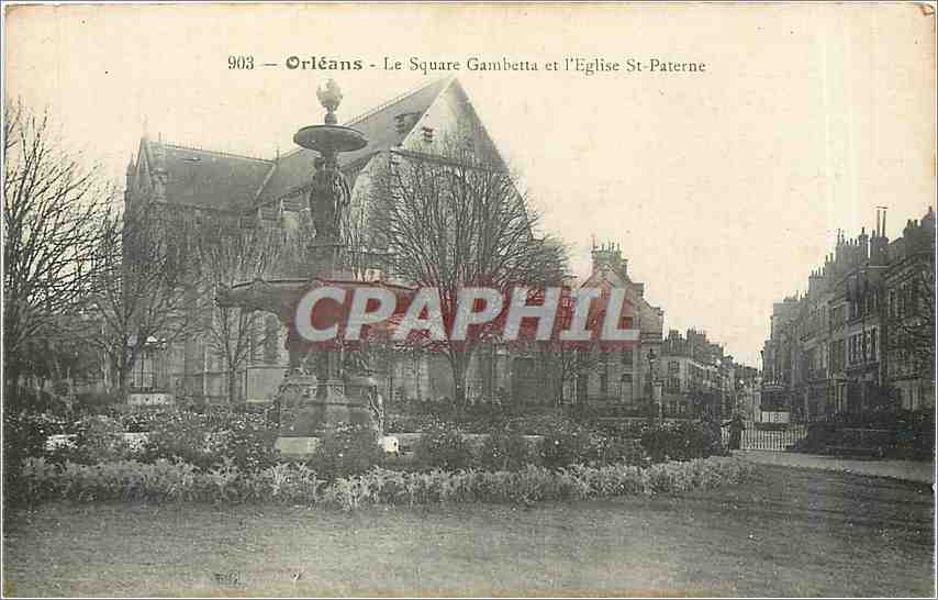 CPA Orleans le Square Gambetta et l'Eglise St Paterne 