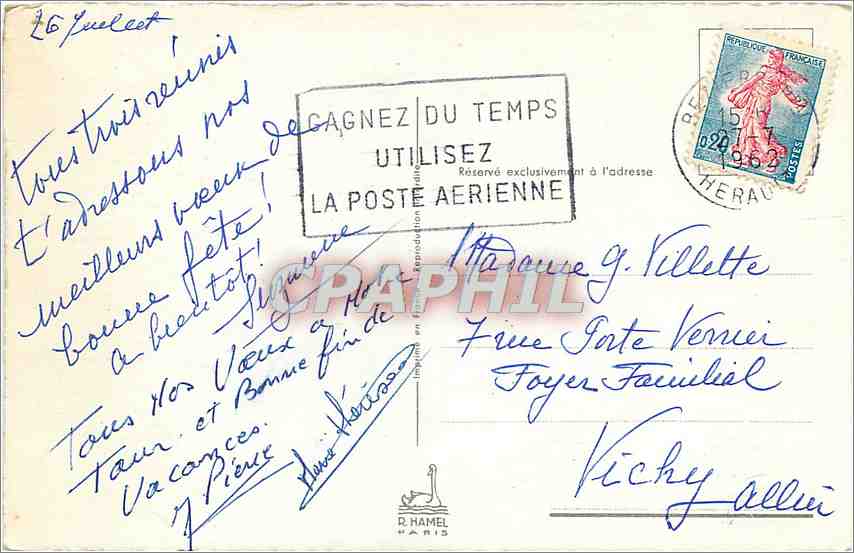CPA Bonne Fete Fleurs — Rückseite