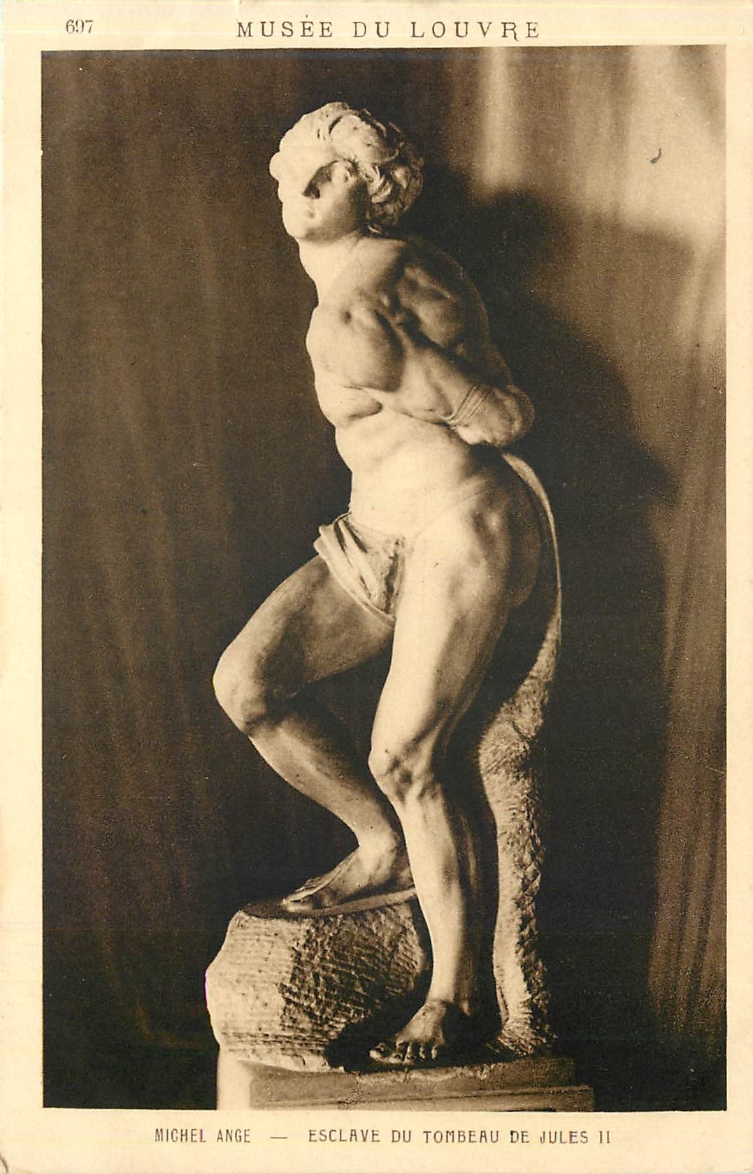 CPA Michel Ange Esclave du Tombeau de Jules II Paris Musee du Louvre