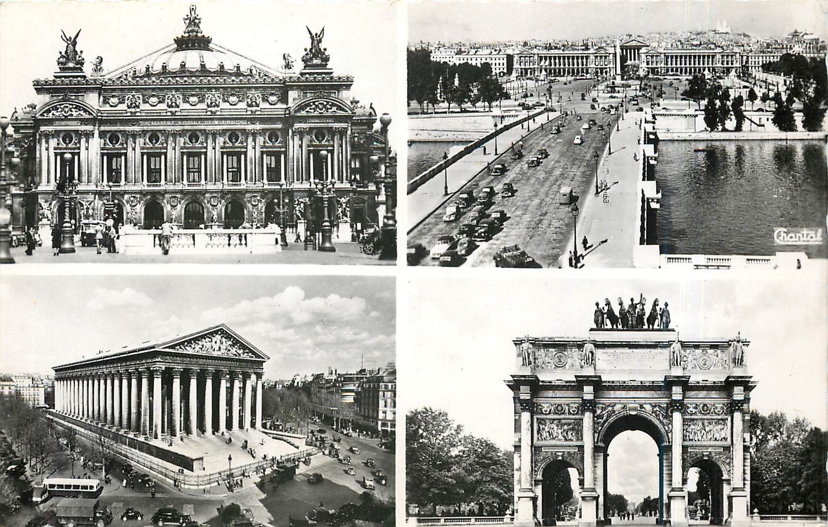 CPM Paris Theatre de l'Opera vue generale de la Place de la Concorde Eglise de la Madeleine le Carro