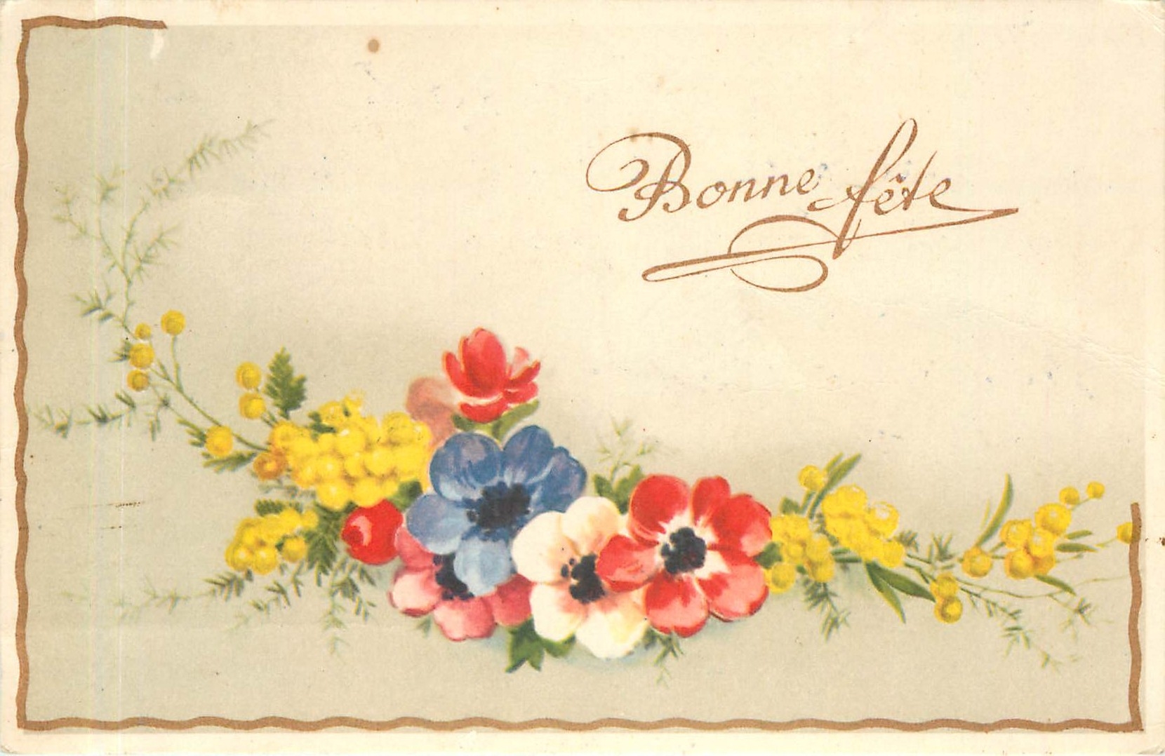 CPA Bonne Fete Fleurs
