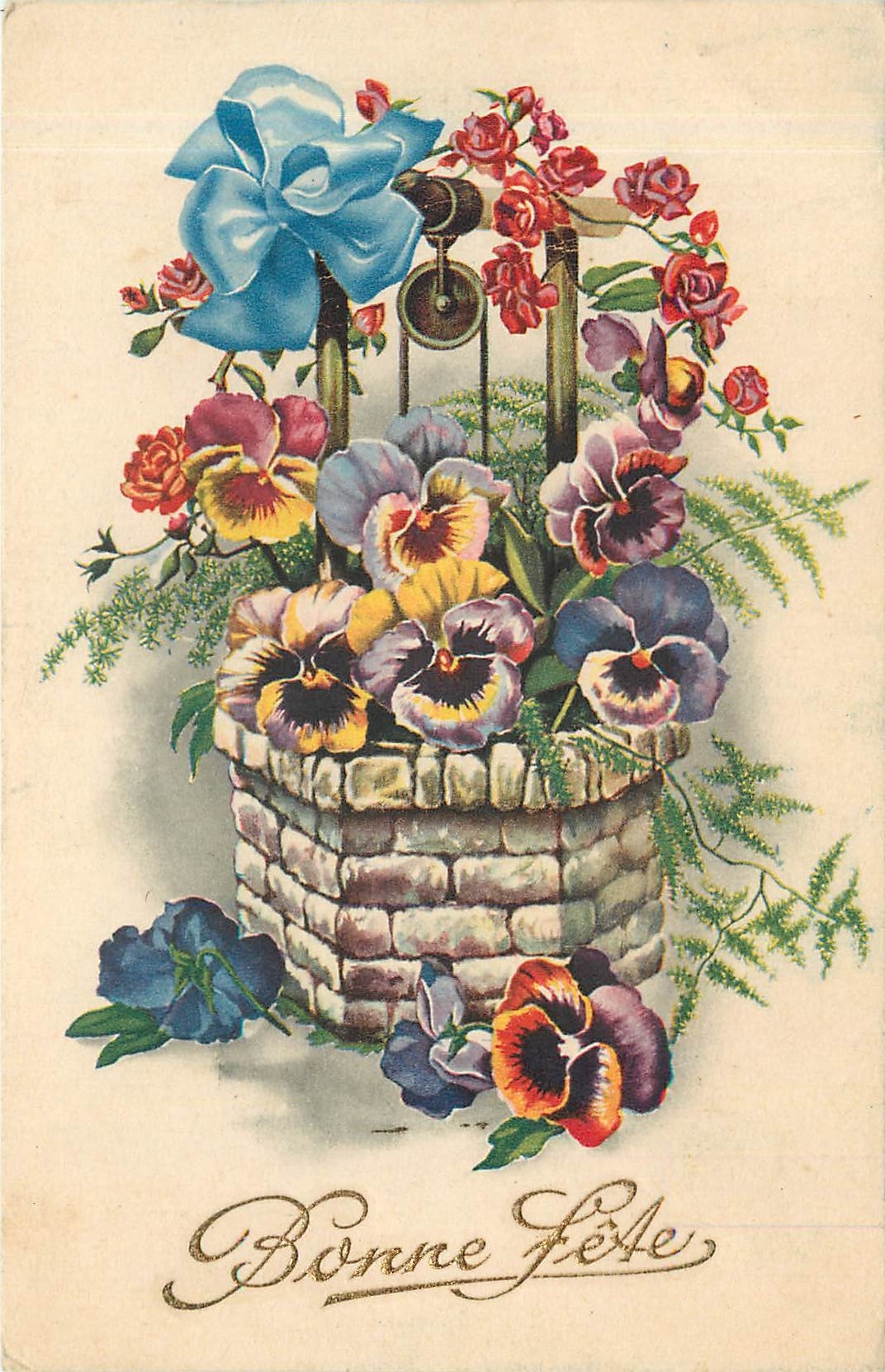CPA Bonne Fete Fleurs