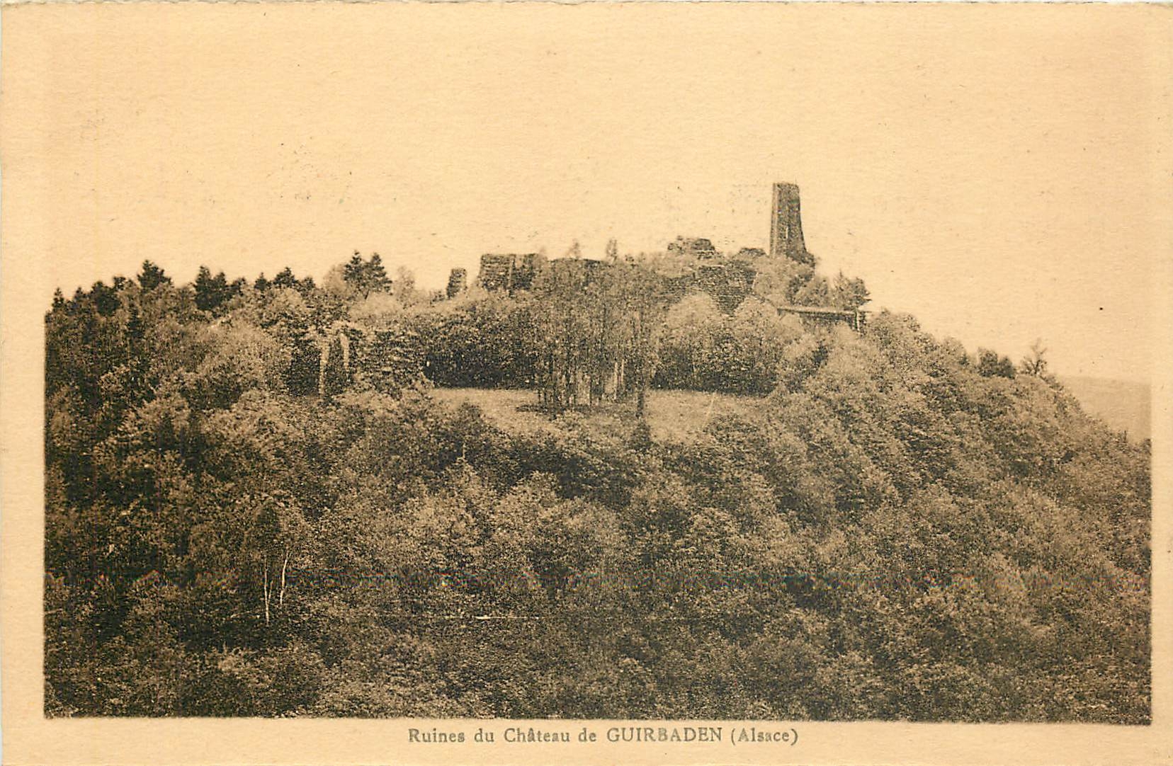 CPA Ruines du Chateau de Guirbaden Alsace 