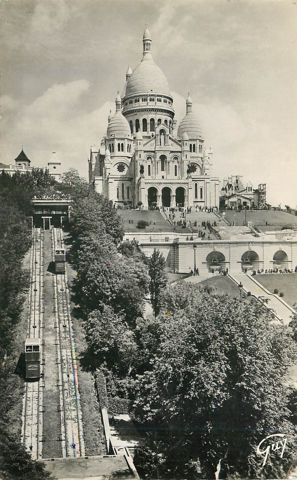 CPA Paris et ses Merveilles Basilique du Sacre Coeur de Montmartre 1876 1910 et le funiculaire 