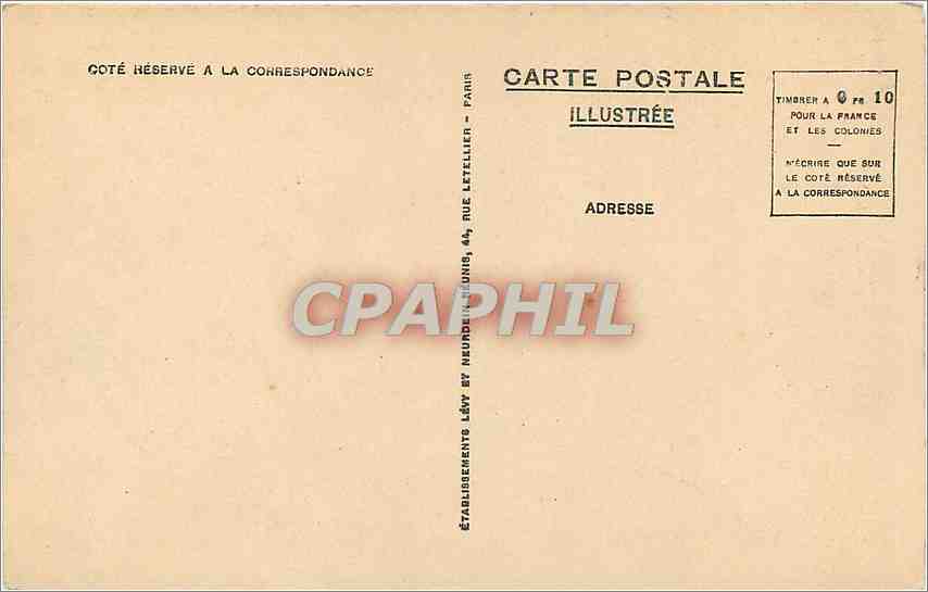 CPA Lourdes Chateau Fort  — Verso