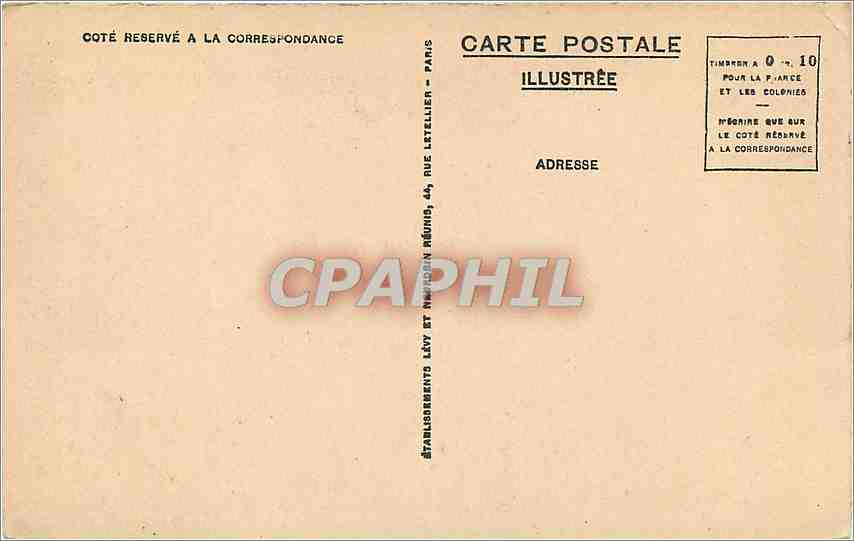 CPA Lourdes la Grotte  — Verso