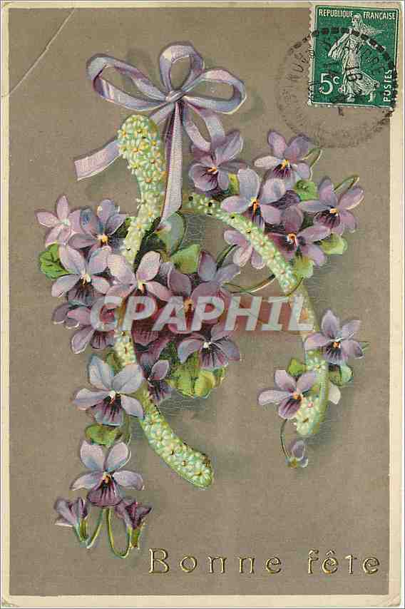CPA Bonne Fete Fleurs