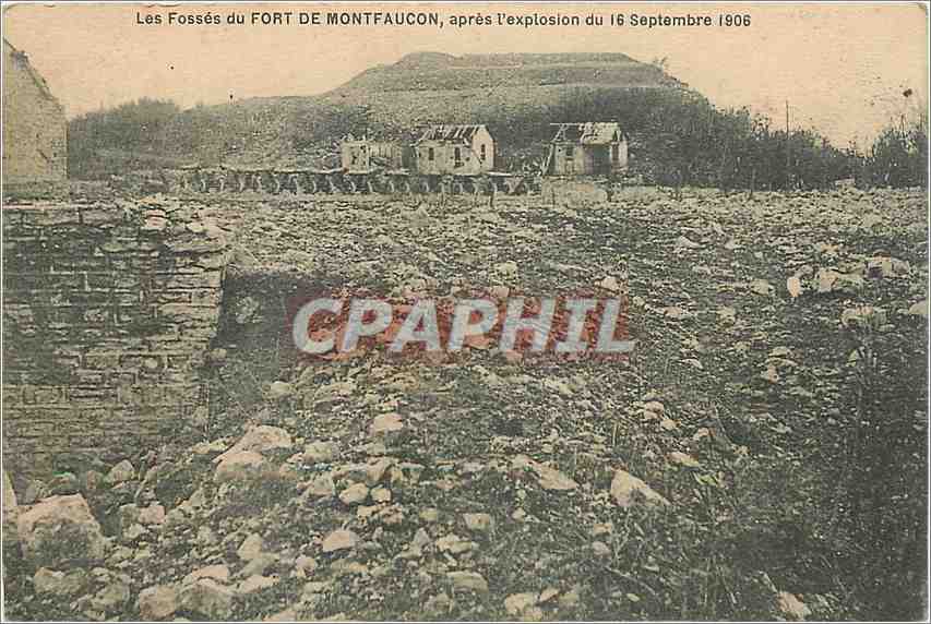 CPA Les Fosses du Fort de Montfaucon apres l'explosion du 16 Septembre 1906 