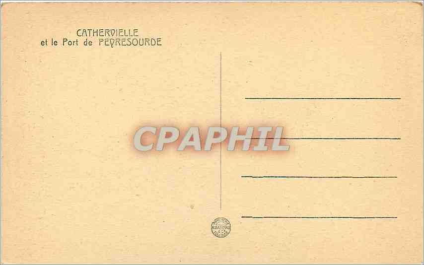 CPA Cathervielle et le Port de Pevresourde  — Rückseite