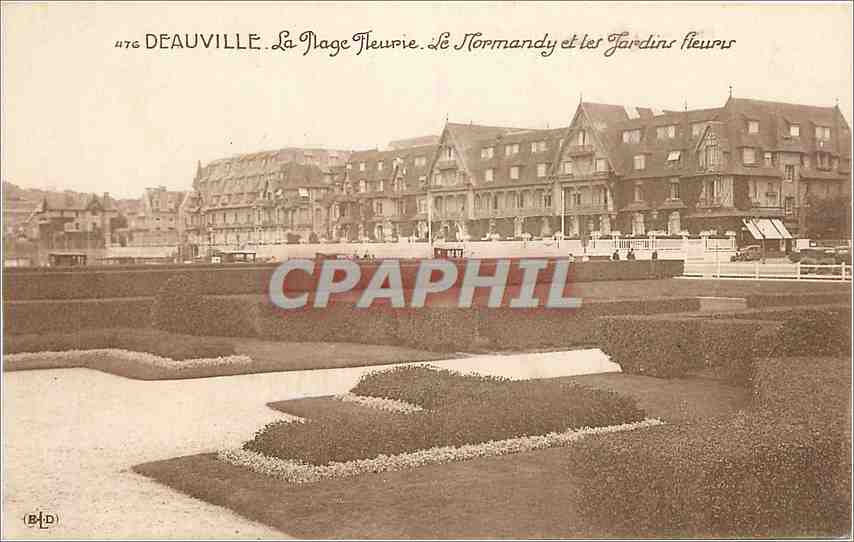 Deauville — La Plage Fleurie. Le Normandy et les Jardins fleuris — BLP, n° 476