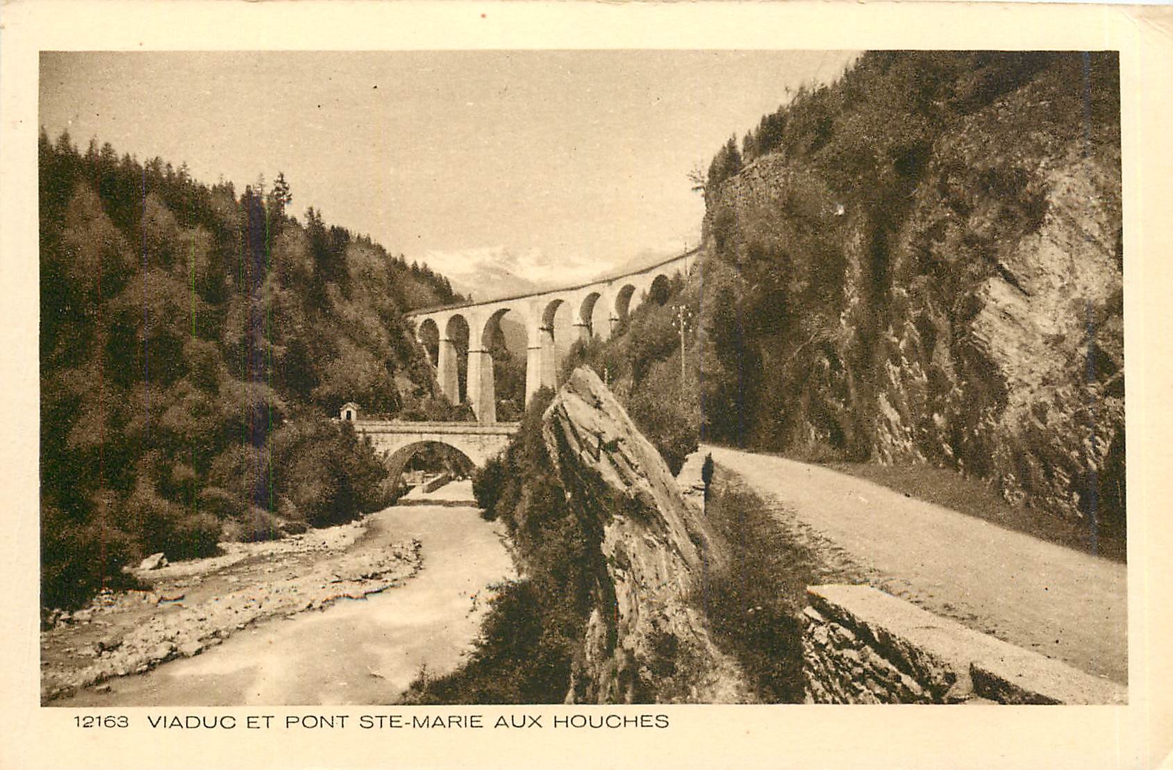 CPA Viaduc et pont Ste Marie aux Houches 