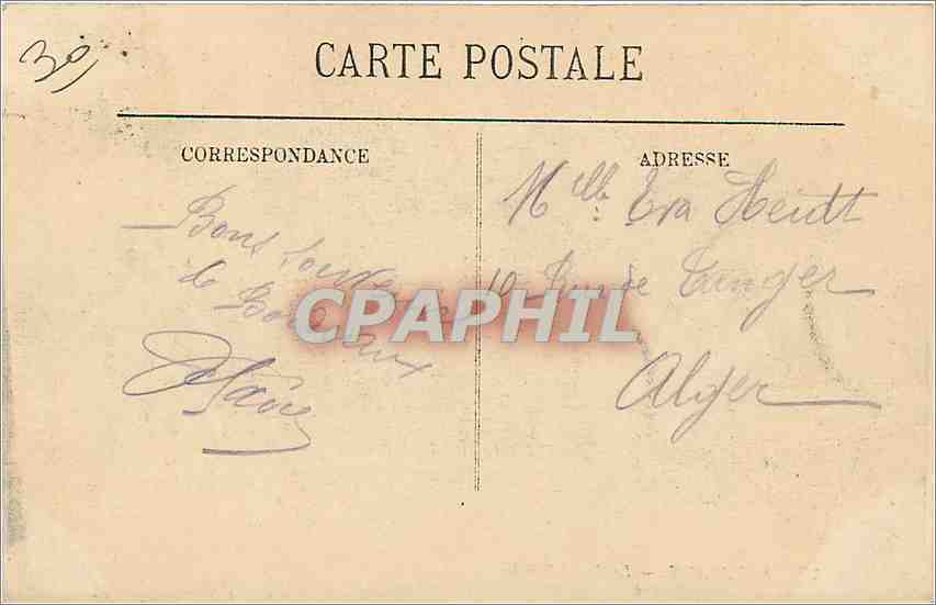 CPA Bordeaux le grand theatre Tramway — Verso