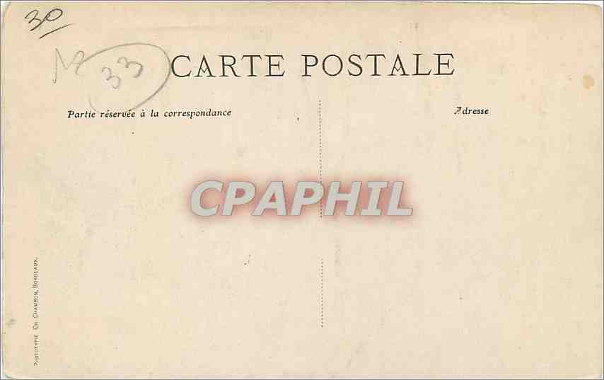 CPA Bordeaux le grand theatre  — Verso
