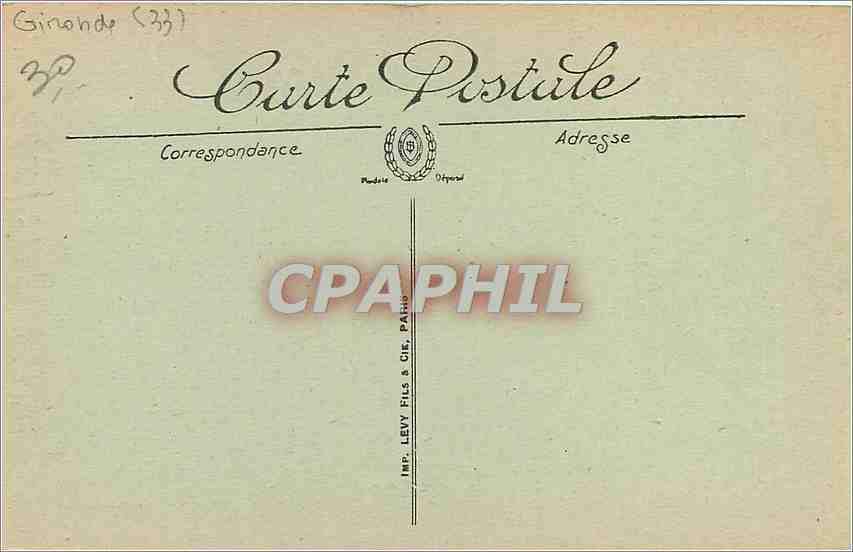 CPA Bordeaux le grand theatre la colonnade  — Verso