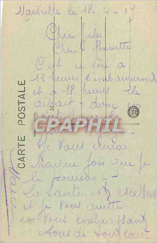CPA Marseille Notre Dame de la Garde  — Rückseite