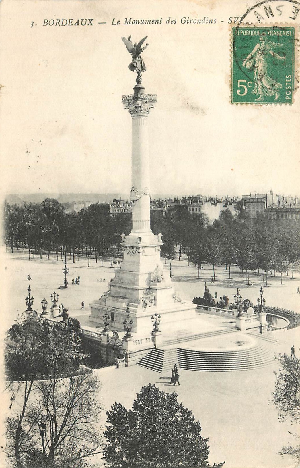 CPA Bordeaux le Monument des Girondins 