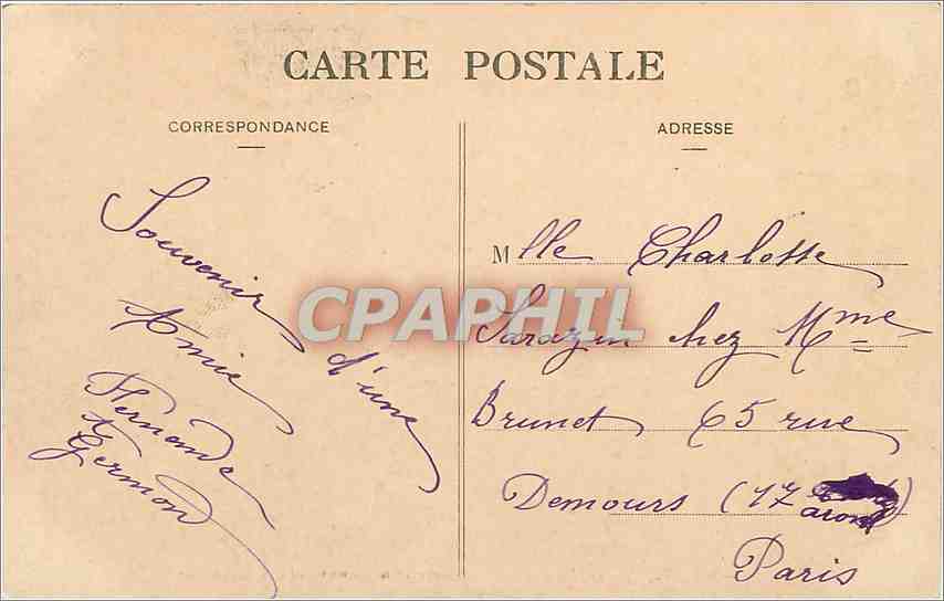 CPA Bordeaux la Place des Quinconces et le Monument des Girondins  — Verso