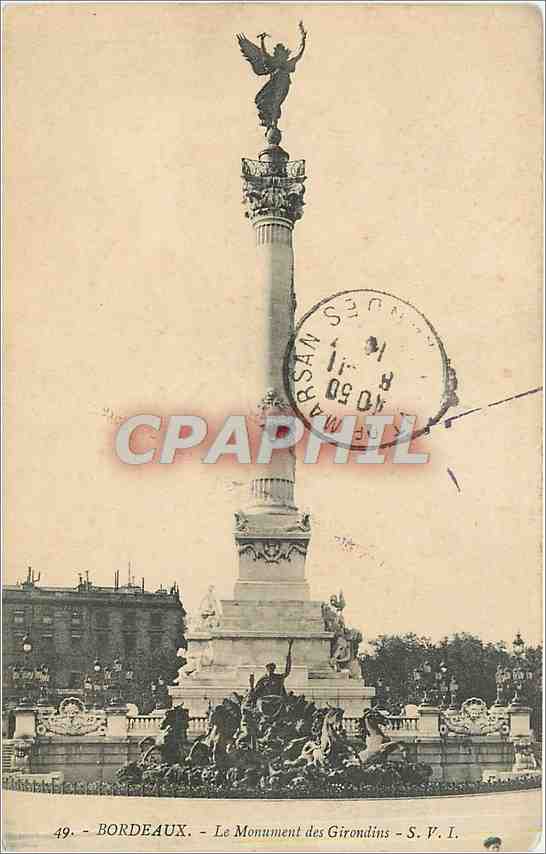 CPA Bordeaux Monument des Girondins 