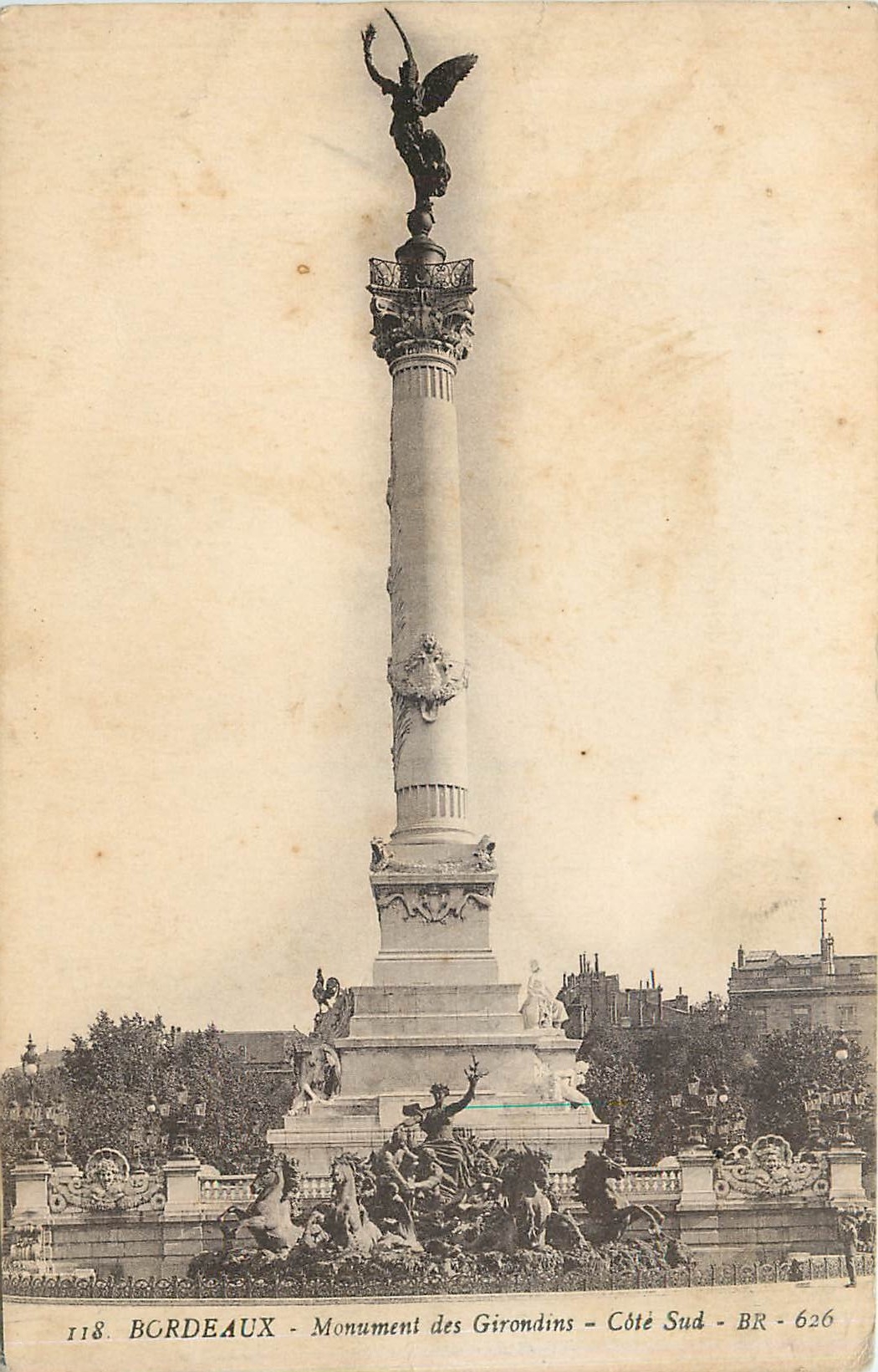 CPA Bordeaux Monument des Girondins Cote Sud 