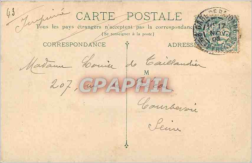 CPA Bordeaux Monument des Girondins  — Verso