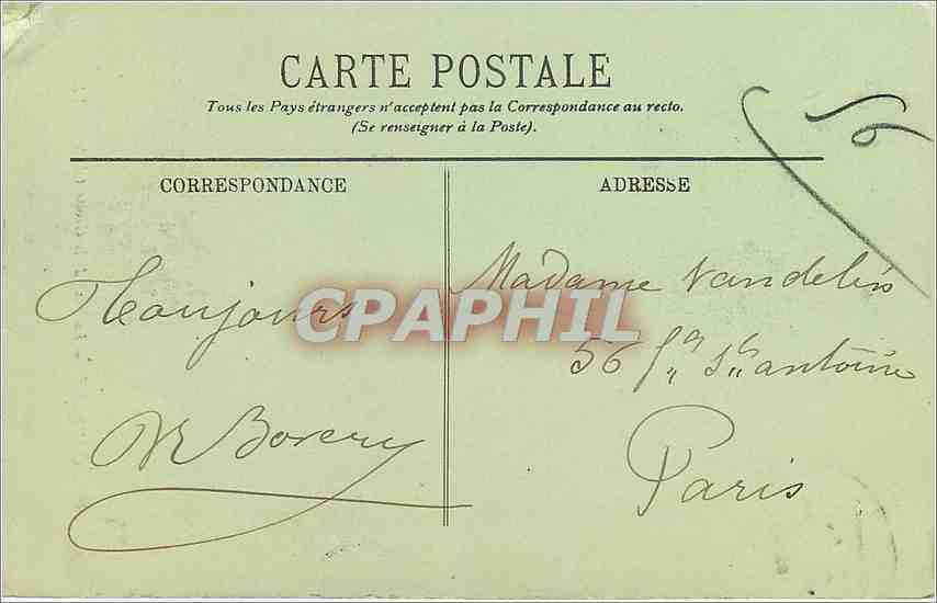 CPA Bordeaux la Tour de la Grosse Cloche  — Verso