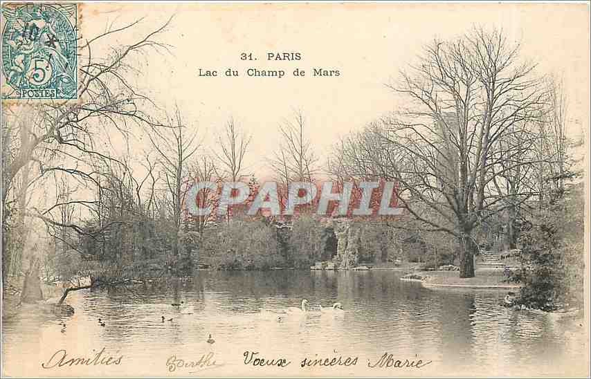 CPA Paris Lac du Champ de Mars 