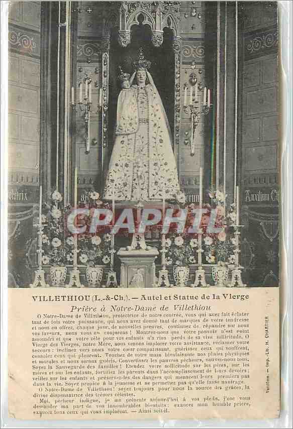 Villethiou (L.-&-Ch.) — Autel et Statue de la Vierge — Imp. Lich. H. Chartier