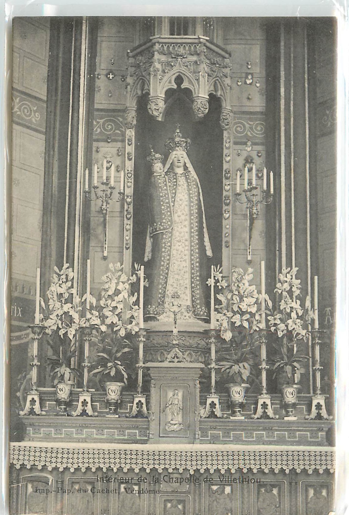 CPA Interieur de la Chapelle de Villethiou 