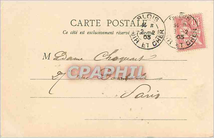 CPA Blois Chateau Porte Louis XII  — Verso