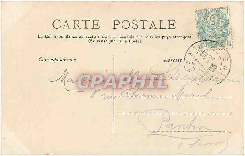 CPA Chateau de Blois Chambre de Catherine de Medicis  — Verso