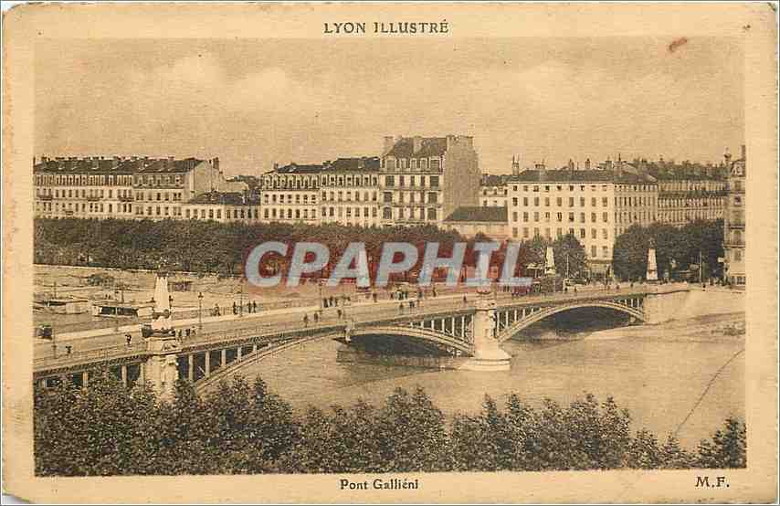 CPA Lyon illustre pont Gallieni 