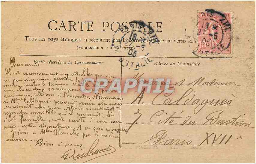 CPA Collection petit journal Paris le square et le Musee de Cluny  — Rückseite