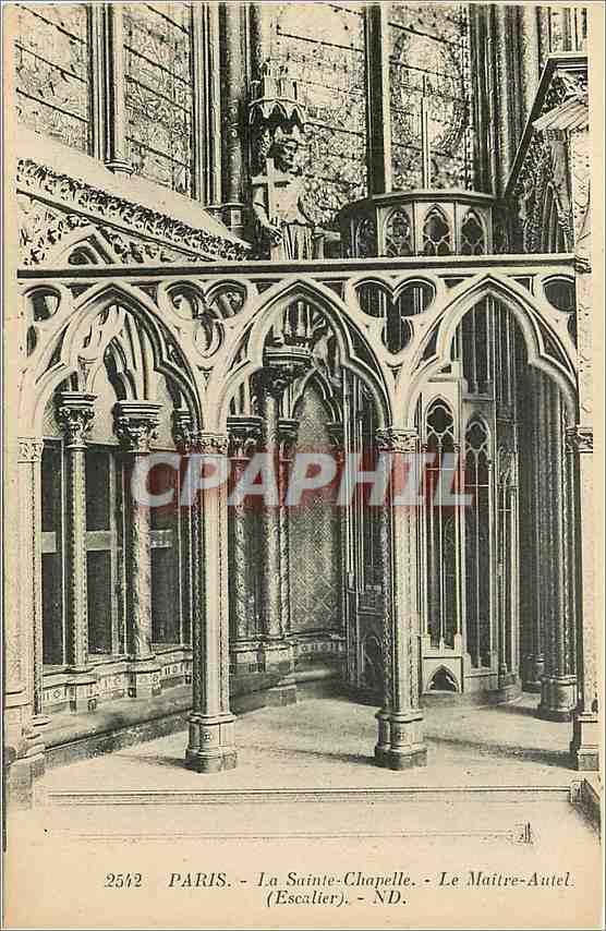 CPA Paris la Sainte Chapelle le Maitre Autel Escalier 