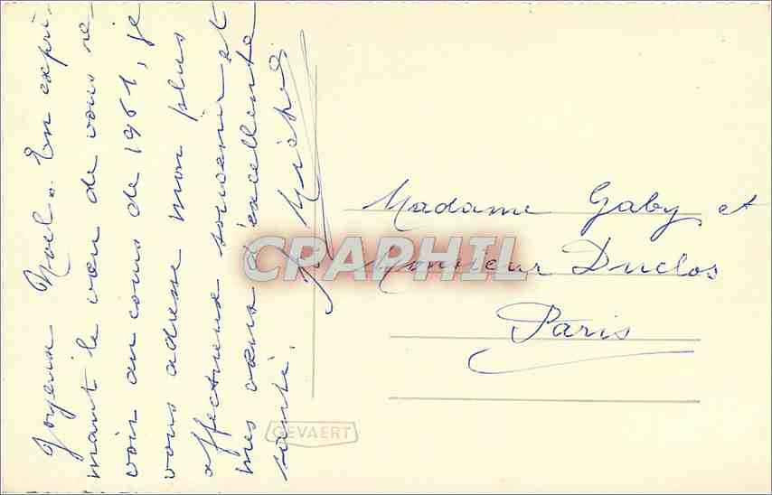 CARTE PHOTO Maison  Egypte — Verso
