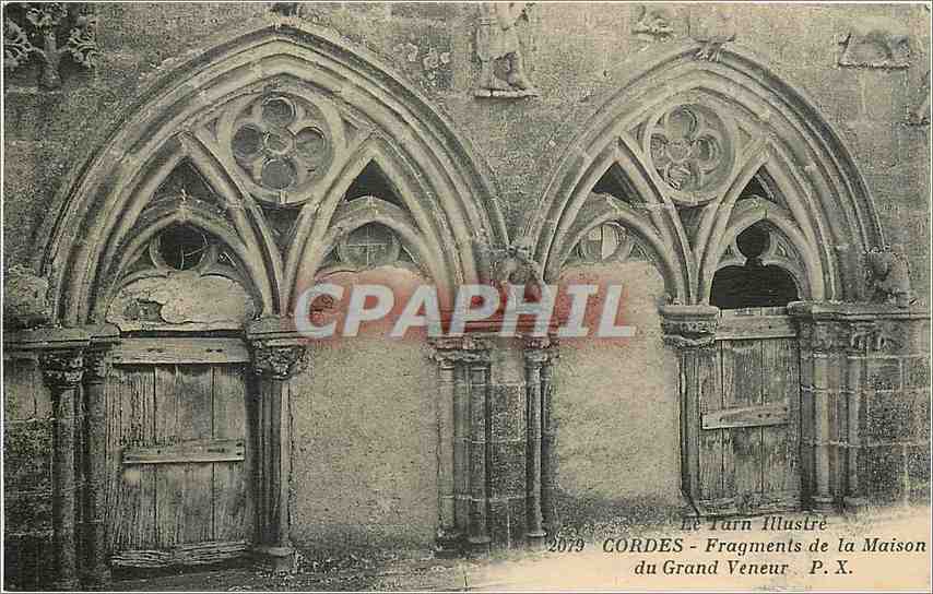 CPA Le Tarn Illustre Cordes Fragments de la Maison du Grand veneur 