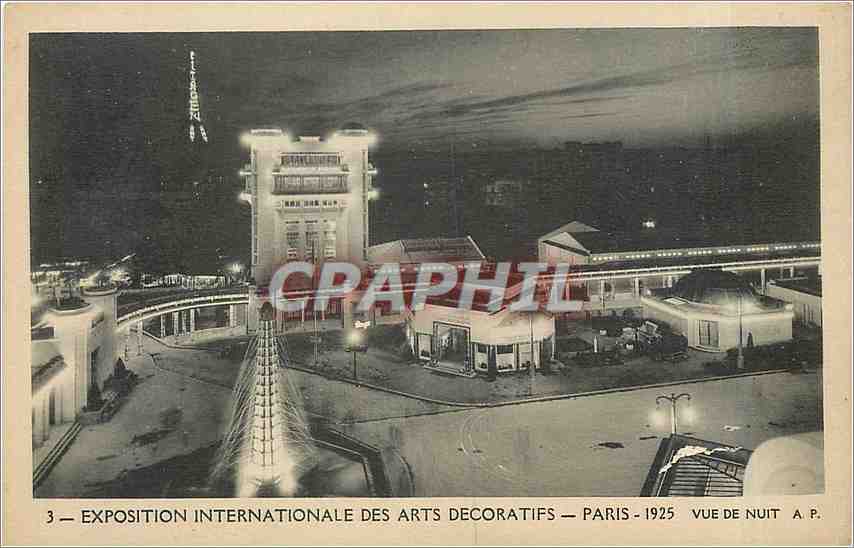 CPA Exposition internationale des Arts Decoratifs Paris 1925 vue de Nuit 