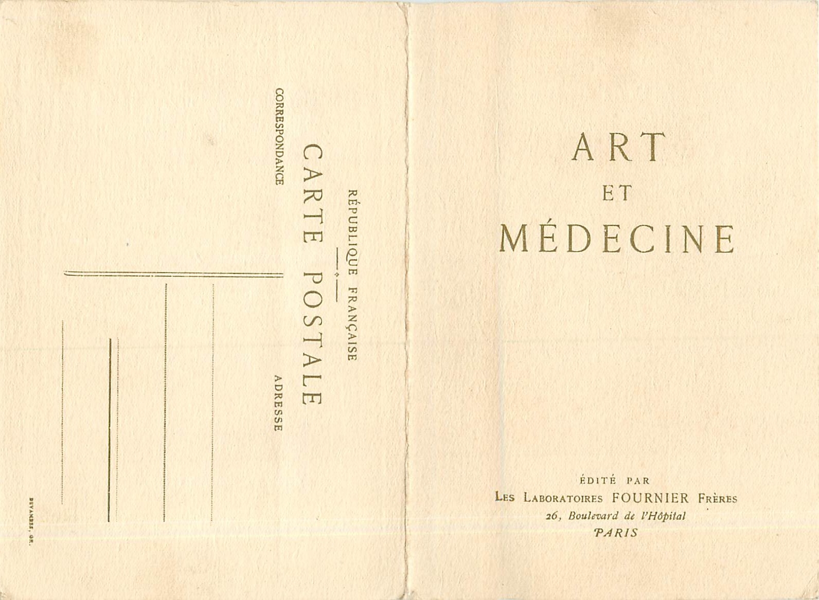 Opération Césarienne — gravure sur bois — éditée par Les Laboratoires Fournier Frères