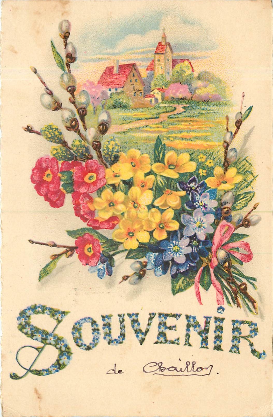 CPA Souvenir de Chaillon