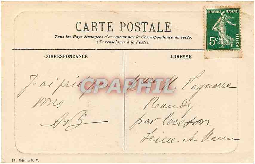 CPA Lourdes La Fontaine Miraculeuse  — Verso