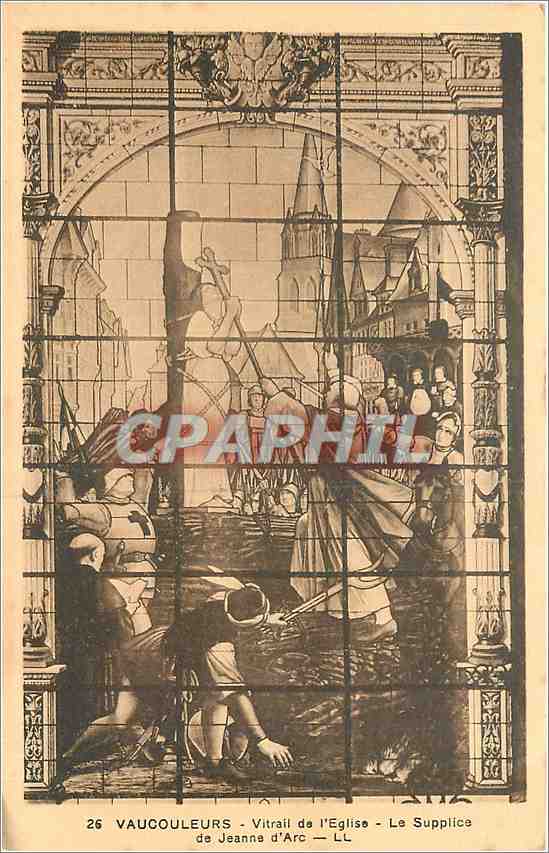 CPA Vaucouleurs Vitrail de l'Eglise le Suppice de Jeanne d'Arc 