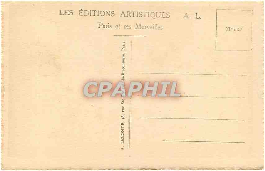 CPA Paris Tombeau de Napoleon  — Verso