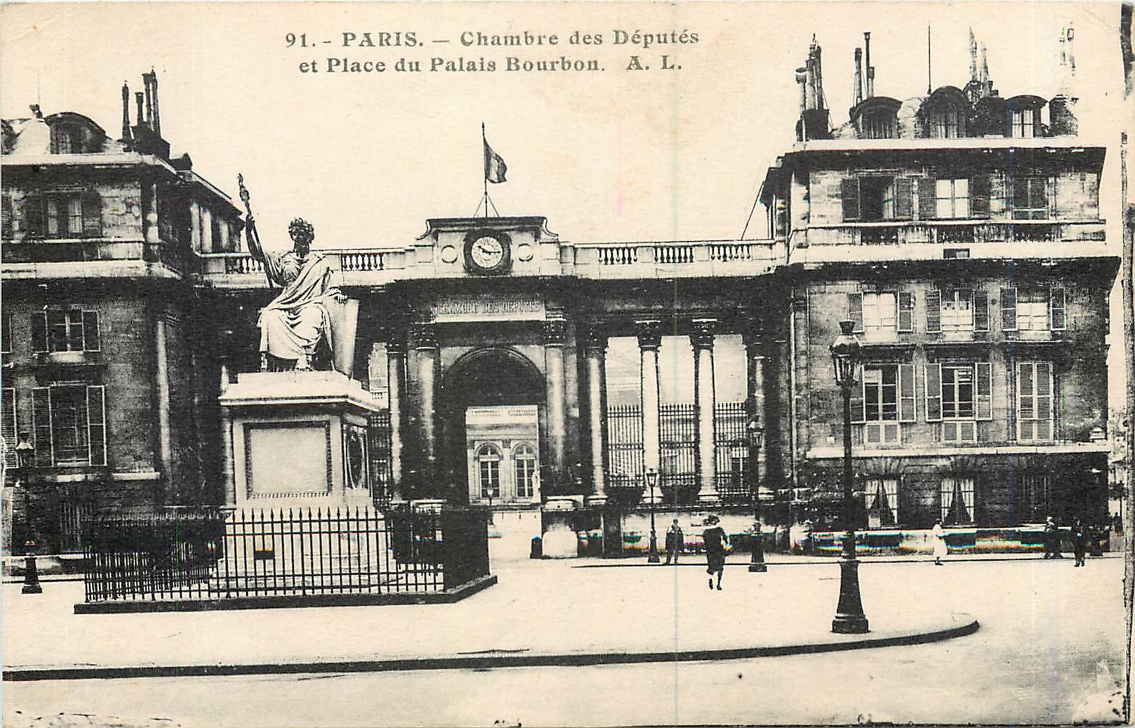 CPA Paris Chambre des Deputes et place du Palais Bourbon 